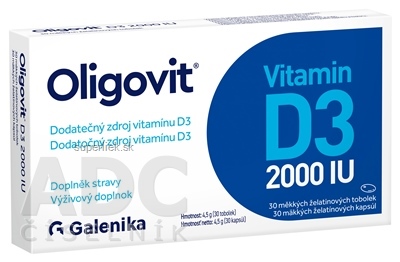 Oligovit Vitamín D3 2000 IU cps 1x30 ks