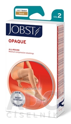 JOBST OPAQUE kompresívne stehenné pančuchy II.KT, s lemom, so zatvorenou špičkou, telové, veľ. VI., 1x1 pár