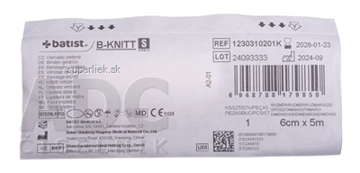 BATIST B-KNITT S Obväz pletený 6 cm x 5 m, sterilný 1x1 ks