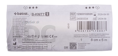 BATIST B-KNITT S Obväz pletený 8 cm x 5 m, sterilný 1x1 ks