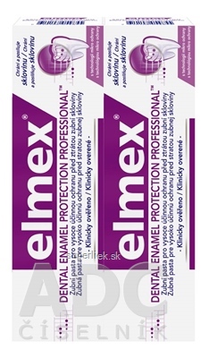 ELMEX DENTAL ENAMEL PROTECTION ZUBNÁ PASTA DUOPACK PROFESSIONAL 2x75 ml