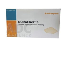 DURAMAX S silikónový superabsorpčný obväz (krytie), 20x40 cm, 1x10 ks