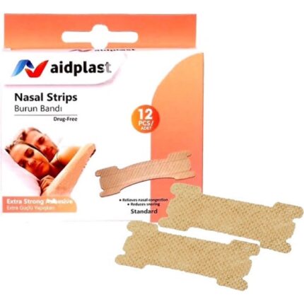 Aidplast Nosové pásiky náplasť na uľahčenie dýchania, štandartná veľkosť, 1x12 ks