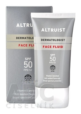 ALTRUIST Opaľovací krém na tvár SPF 50 fluid s vitaminom E 1x50 ml