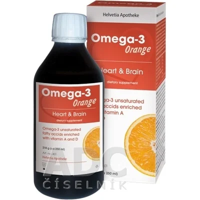Helvetia Apotheke Omega-3 Orange rybí olej s vitamínmi A+D 1x250 ml