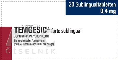 TEMGESIC 0,4 mg tbl slg 1x20 ks (mimoriadny dovoz-výnimka)