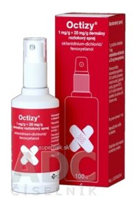Octizy 1 mg/g + 20 mg/g dermálny roztokový sprej aer deo (fľ.HDPE) 1x100 ml