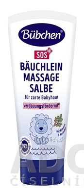 BUBCHEN SOS+ Balzam na boľavé bruško na masáž, s rascou a koriandrom 1x50 ml