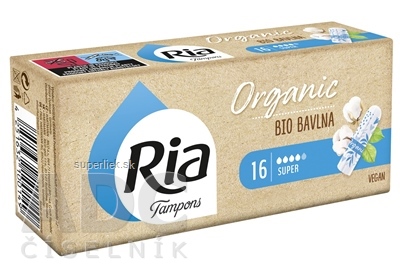 Ria Tampons Organic SUPER hygienické tampóny 1x16 ks
