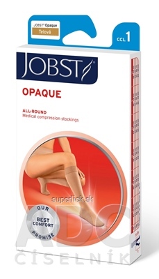 JOBST OPAQUE kompresívne lýtkové pančuchy I.KT, bežná d., so zatvorenou špičkou, telové, veľ. V., 1x1 pár
